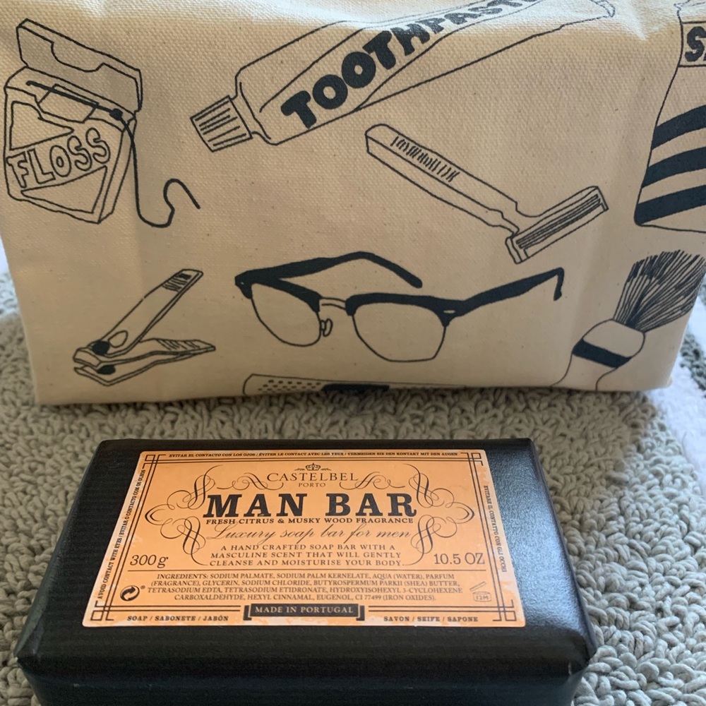 Made In USA Maptote Travel Bag + Man Bar Luxe Soap